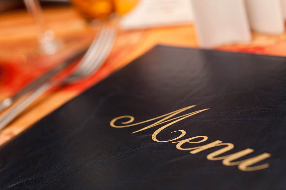 MENU RISTORANTE